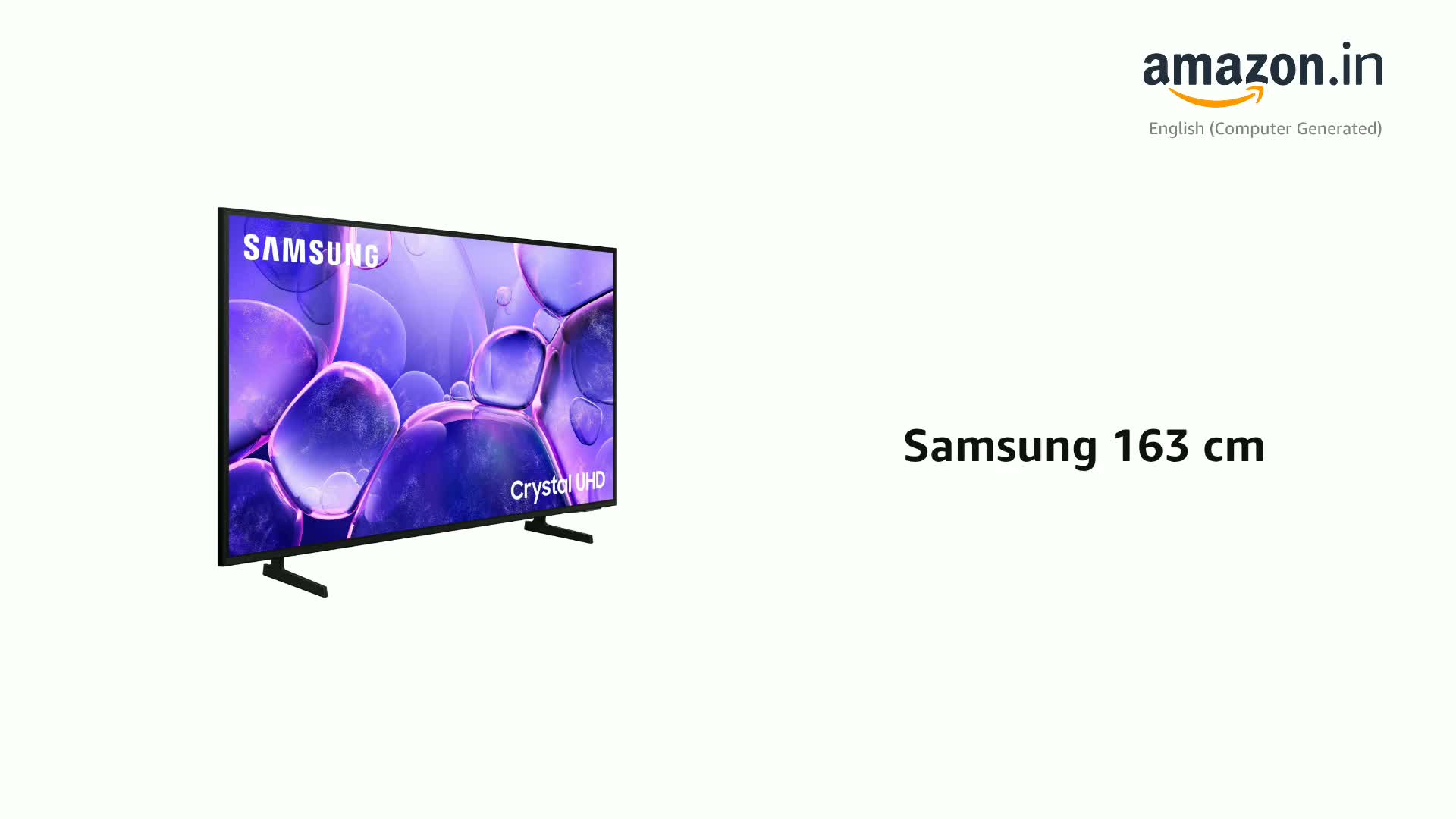 Samsung 163 cm (65 inches) Crystal 4K Ultra HD Smart LED TV