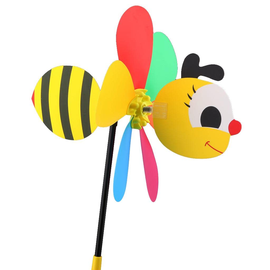 ATORSE® Rainbow Honeybee Shaped Windmill Wind Wheel Colorful Garden Outdoor Decoration DIY|Home Items for Living Room, Home & Garden, Home Product, Flower Planters for Home-office-Lawns|-image-34