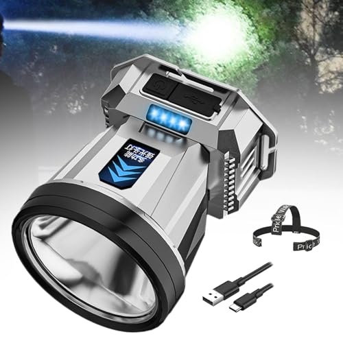 Linterna frontal LED recargable multifuncional con luz potente para correr 4