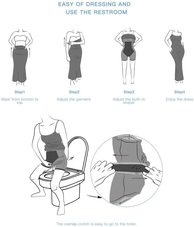 Popilush Corset Midi Dress Deep V-Neck Adjustable Strape Summer Ruched Dresses Tummy Control Built in Shapewear - Image 6