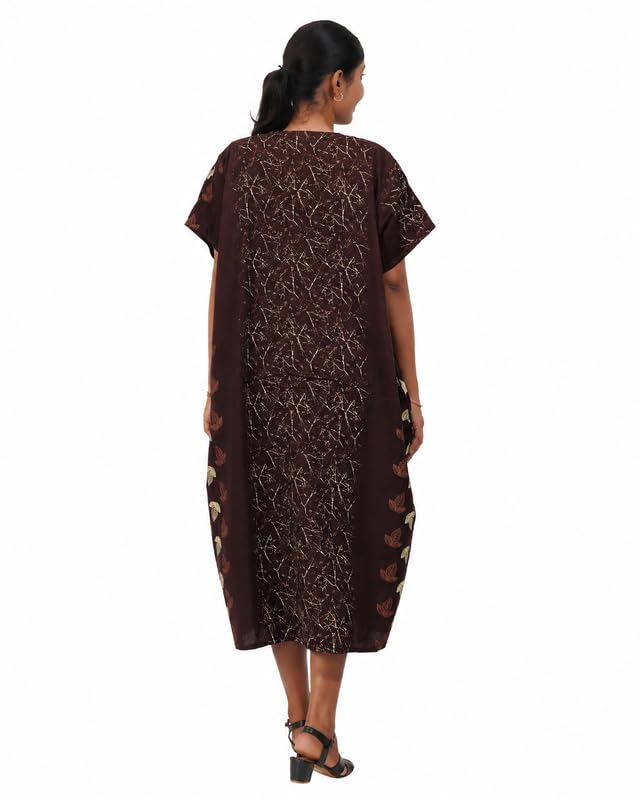 Image of MENMAII Women's [Free Size] Full Open /Front Buttoned [a Kind of Adaptive Clothing] Multipurpose Nighty for Maternity /Pregnancy /Elderly /Patient /Feeding /Hospital Purpose Nighty