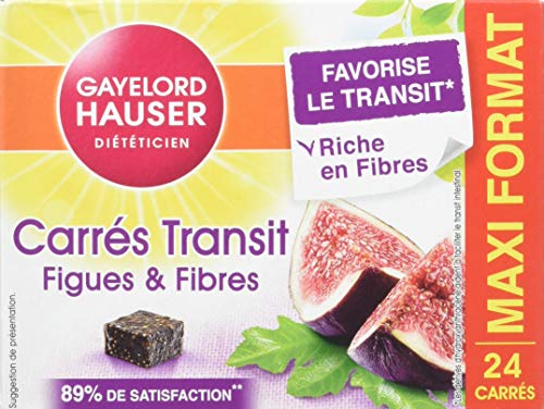 Gayelord Hauser Diététicien Carrés Transit Figues et Fibres 24 x 10 g