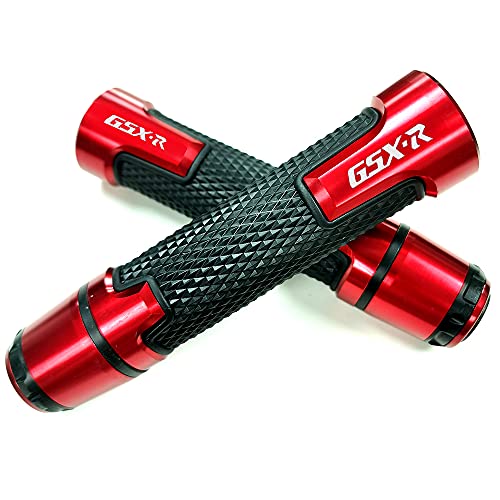 Kyobusa KY-MBO-CBR Red Aluminum Motorcycle 22Mm Engraved Handle Bar Rubber Gel Hand Grips Cnc cover
