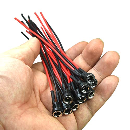 5 x Conector DC Power Jack 5.5x2.1mm hembra miniatura 3