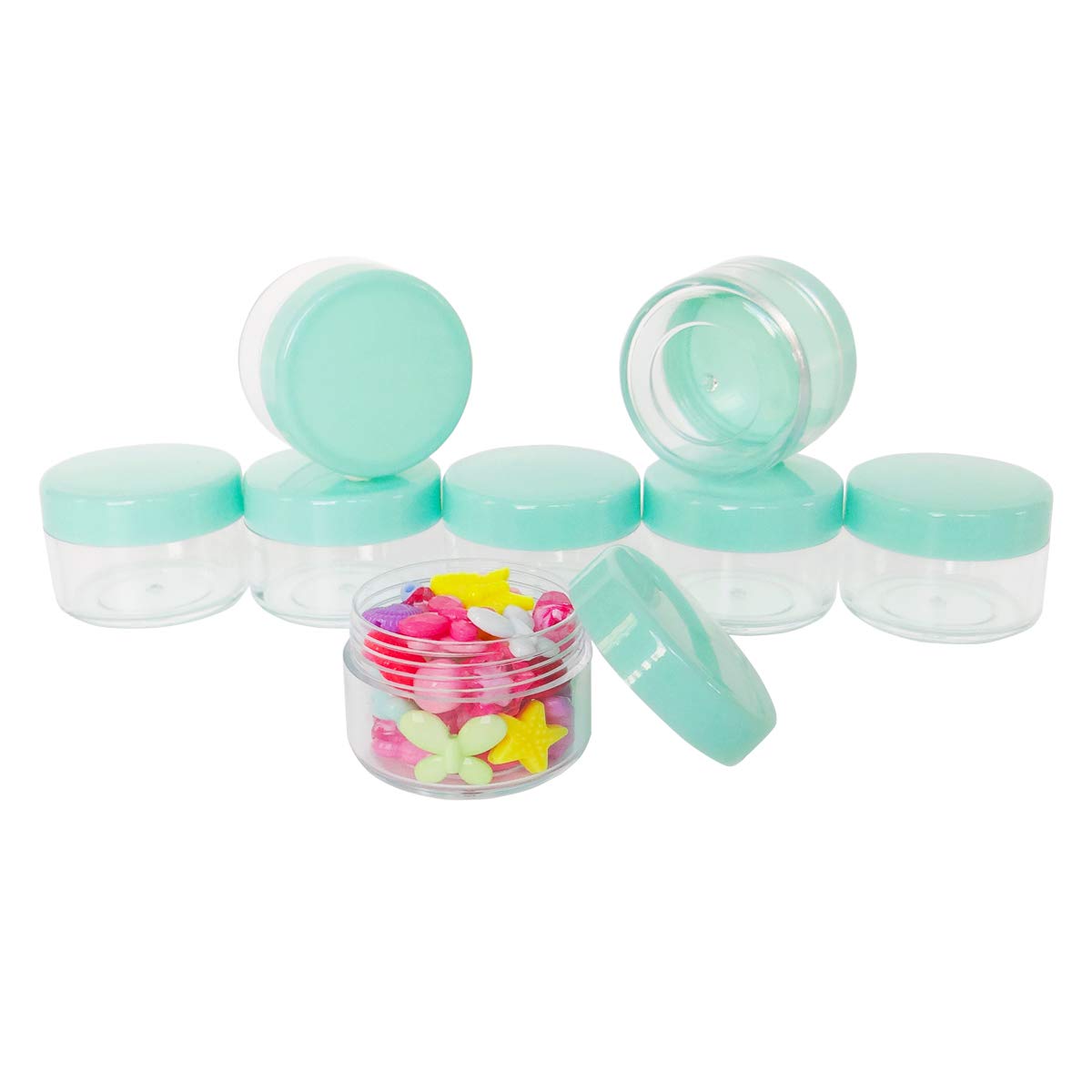 Wopanxye 12pack 15 Gram Small Clear Cosmetic Sample 15ml Empty Containers for Make-up Gifts, Eye-Shadow, Nails, Powder, Gels - Image 3