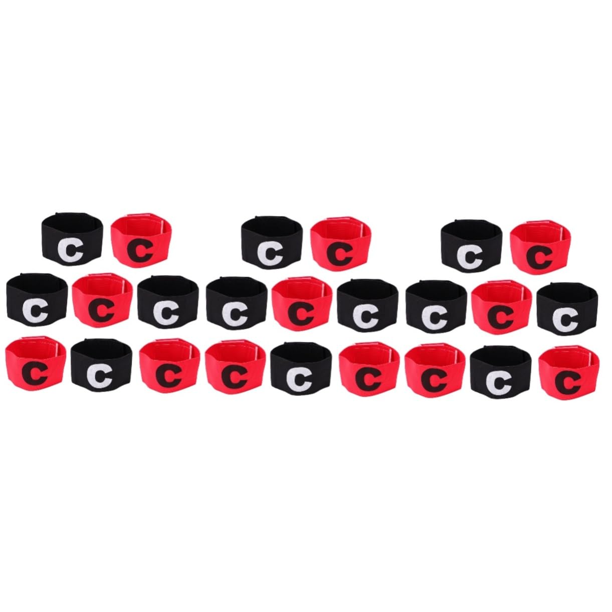 POPETPOP Fascia Da Braccio Fascia Da Accessori Fasce Di Calcio Maniche Braccio Captain Arm Bands Fascia Da Calcio Bande Di Capitani Di Calcio Black
