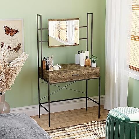 Vida Designs Brooklyn 1 Drawer Dressing Table Set Cover