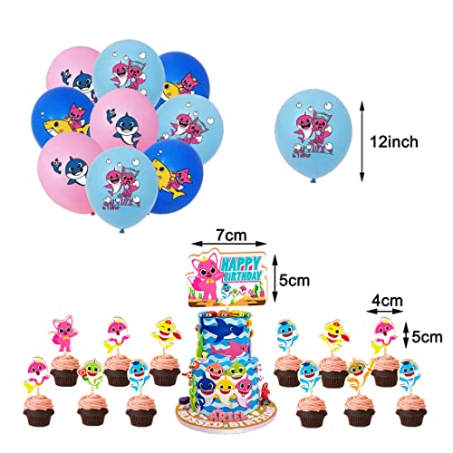 Lutoty Compleanno Shark Palloncini Decorazioni