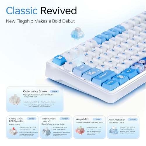 Clavier de jeu mécanique sans fil ATK A98 Pro compact Bluetooth 2.4G