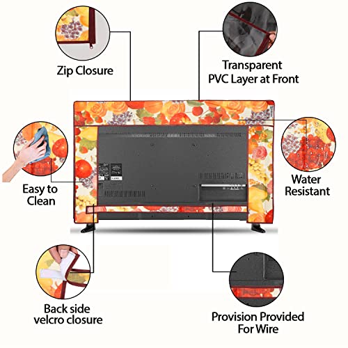Image of Transparent LCD /LED T.V Protector Cover with Zipper Enclosure for 26 Inch Suitable for All Major Brand & Model (Color-Multi, Size-25.5.3x17 Inches)