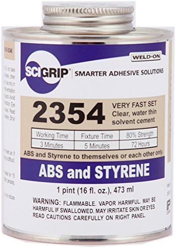 SCIGRIP Weld-On #2354 Adhesive, Pint and Weld-On Applicator Bottle with Needle