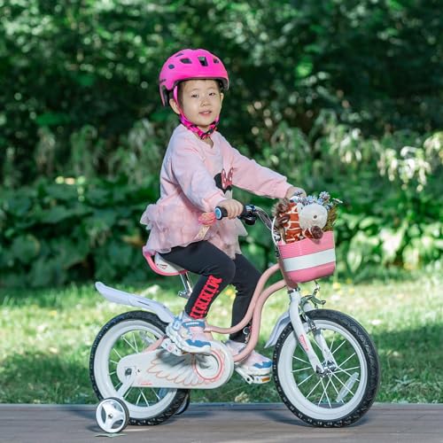 Image of Royalbaby Princess Girls Kids Bike 12 14 16 18 20 Inch Children Bicycle with Basket for Age 3-12 Years