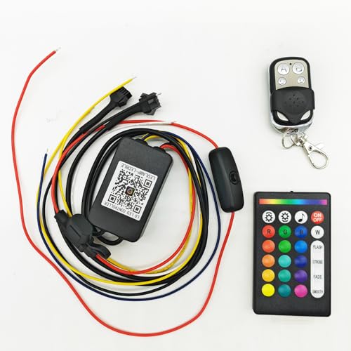 Image of Replacement Controller Control Box for Motorcycle LED Lights 8 /12 /14 /16 /18 /20 LED Light Kits with APP /IR /RF Control Brake Turn Signal
