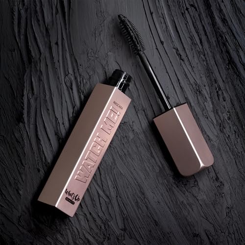 Image of Whats Up Beauty - Watch Me! Black Volumizing and Lengthening Mascara with Peptides + Vitamin B5 | Clean, Cruelty-Free, Sustainable | Made in Italy | Lash Care for Conditioning & Strength