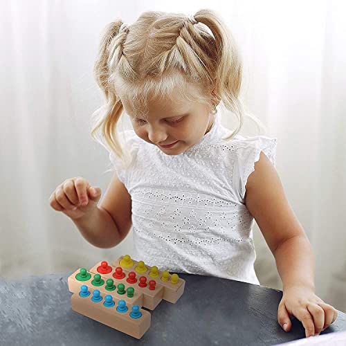 Image of HAPPY HUES Sorting & Stacking Toy- Skills Enhancement Motor Skill Toys for Toddlers /Kid -Magnetic- Capture The Worms Toys | Early Educational-Montessori Toy (Multicolor Socket)