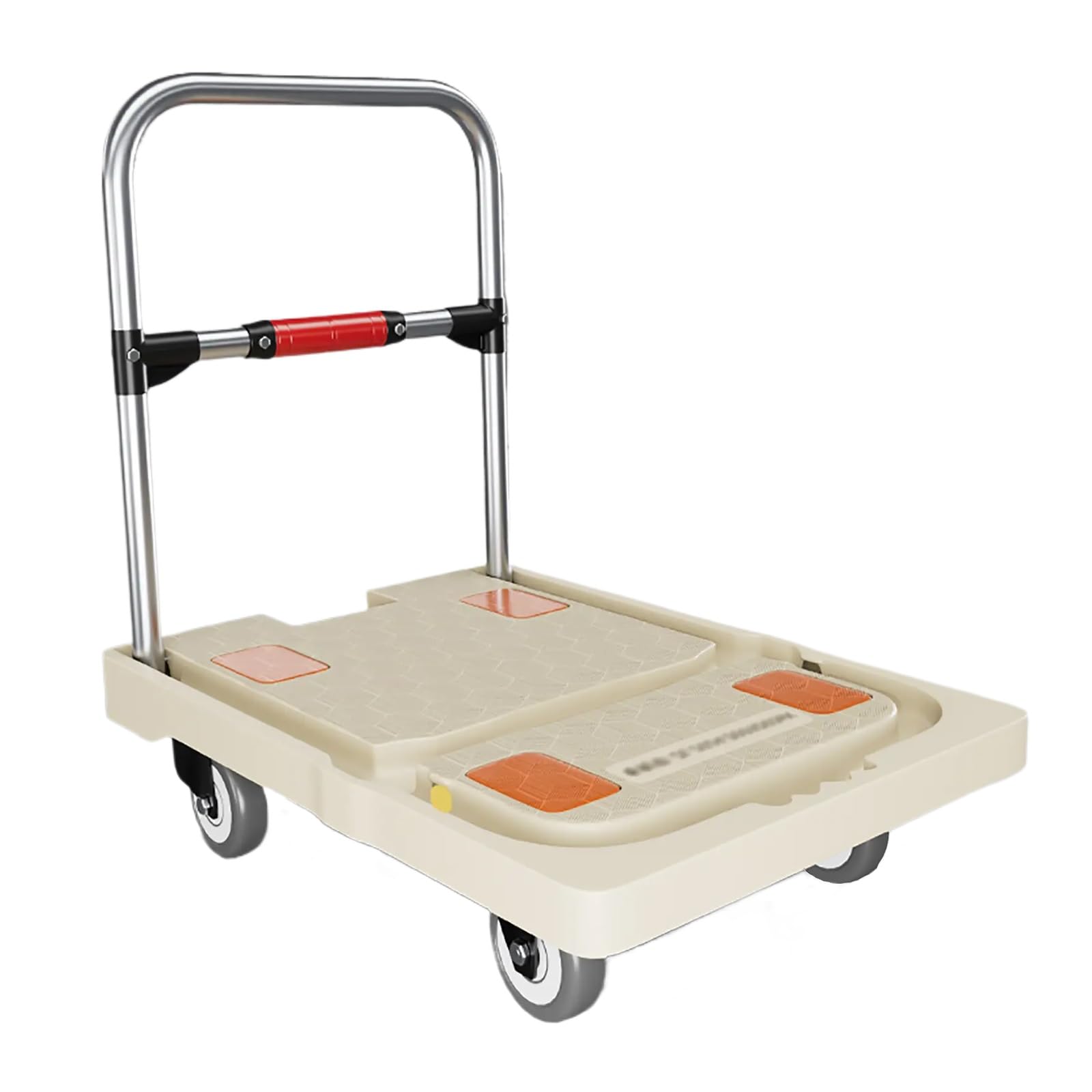 LKLNKVL Handcart, Load Capacity 150kg/330lbs, Adjustable Armrest, Suitable for Garage, Garden, Home & Office(Beige)