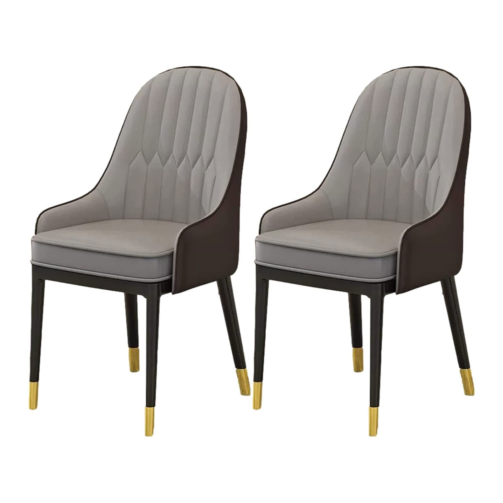 Chaise de salle à manger dossier haut confortable lot de 2 en métal