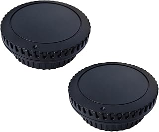 Camera Body Cap and Rear Lens Cover Compatible with Canon EOS EF EF-S Mount Camera T7 T6 90D 80D 77D 70D 60D 5Ds 1DX 5D 7D / 6D Mark II III 200D Rebel SL3 SL2 T6i T7i T6S T4i T5i T5 T3[2 Sets]