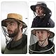 Imkerhut,Mückenschutz Kleidung,Moskitonetz Kopf,Head Net Face Mesh Head Cover,Mosquito Kopf-Kescher Gesichts (4)