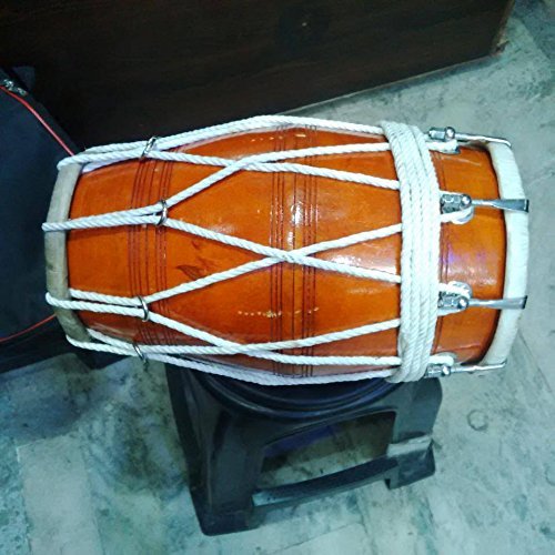 Grand panier 1054 - Dholak professionnel en bois pour orchestre.
