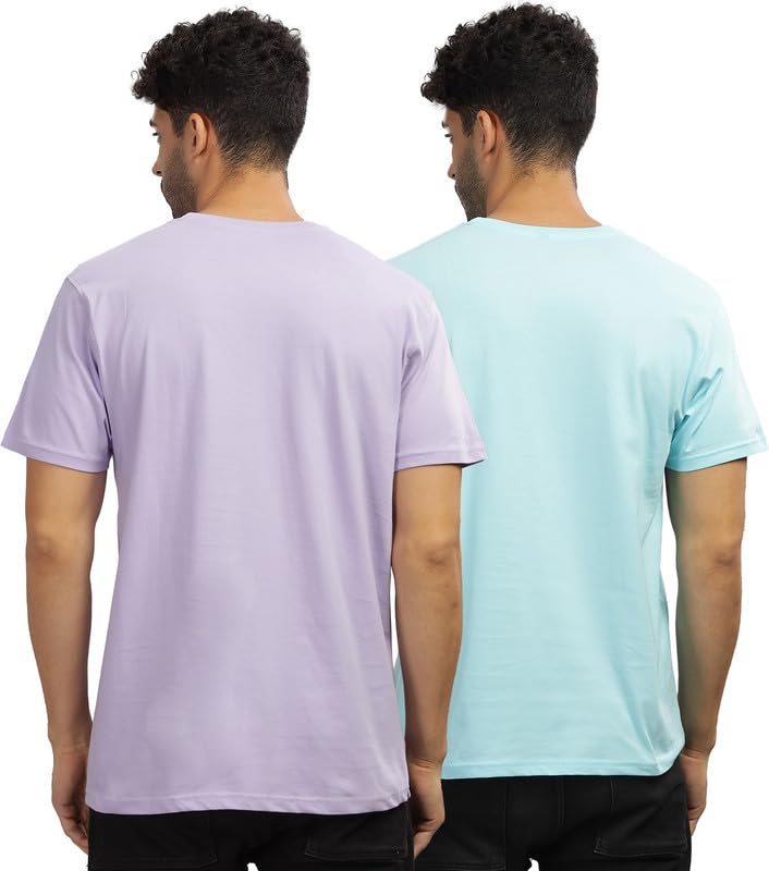 Image of XENOVAURBAN Unisex Regular Cotton Combo of 2 Solid Color Tshirt