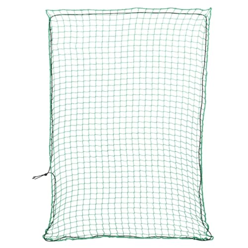 vidaXL Trailer Net with Elastic Rope - 4x3 m Green Cargo Mesh - Weatherproof, Tear & UV-Resistant, Easy Installation for Trucks, SUVs, Roof Racks