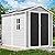 SELLERWE 8x6 FT Outdoor Storage Shed, Waterproof Thicker Resin Shed with Floor & Lockable Door & Window & Vents, Plastic Tool Shed for Backyard, Patio, Poolside, Lawn, All Weather Use, Dove Grey