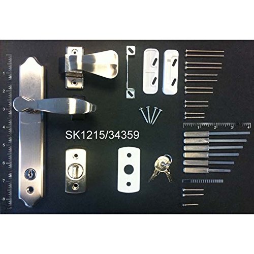 Ideal Security SK1215BB ML Lever Set for Storm and Screen Doors with Keyed Deadbolt, Brass Bronze-Coat - Thumbnail 6
