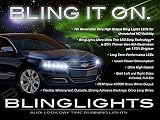 Chevy Impala White LED DRL Head Light Strips Set Day Time Running Lamps Pair Kit