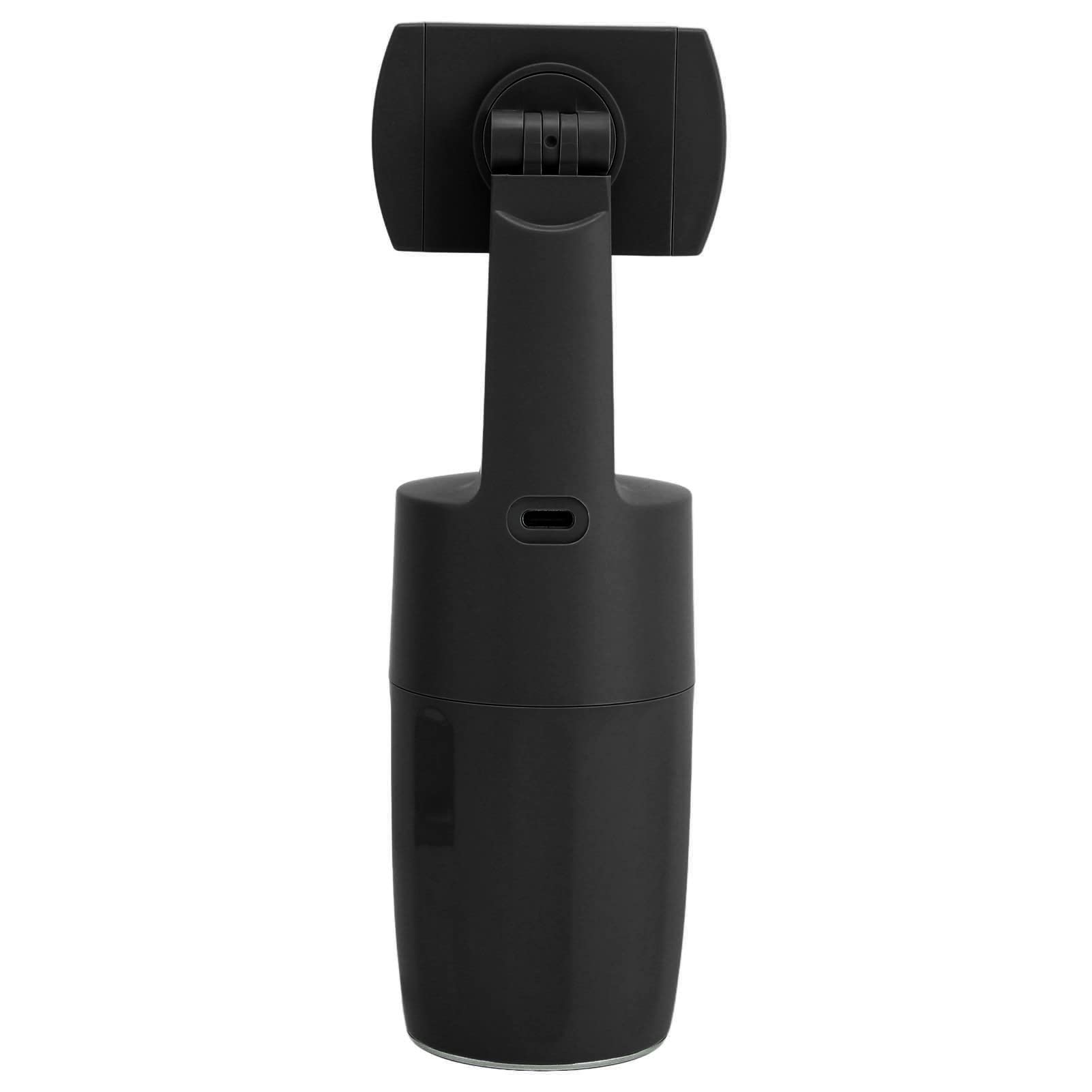 Inteligentny Uchwyt do Przechwytywania Telefonu, Port ładowania USB Automatyczne śledzenie Twarzy 1/4 Calowy Uchwyt do śledzenia Telefonu do Przesyłania Strumieniowego do Vlogowania do Pracy (Czarny)