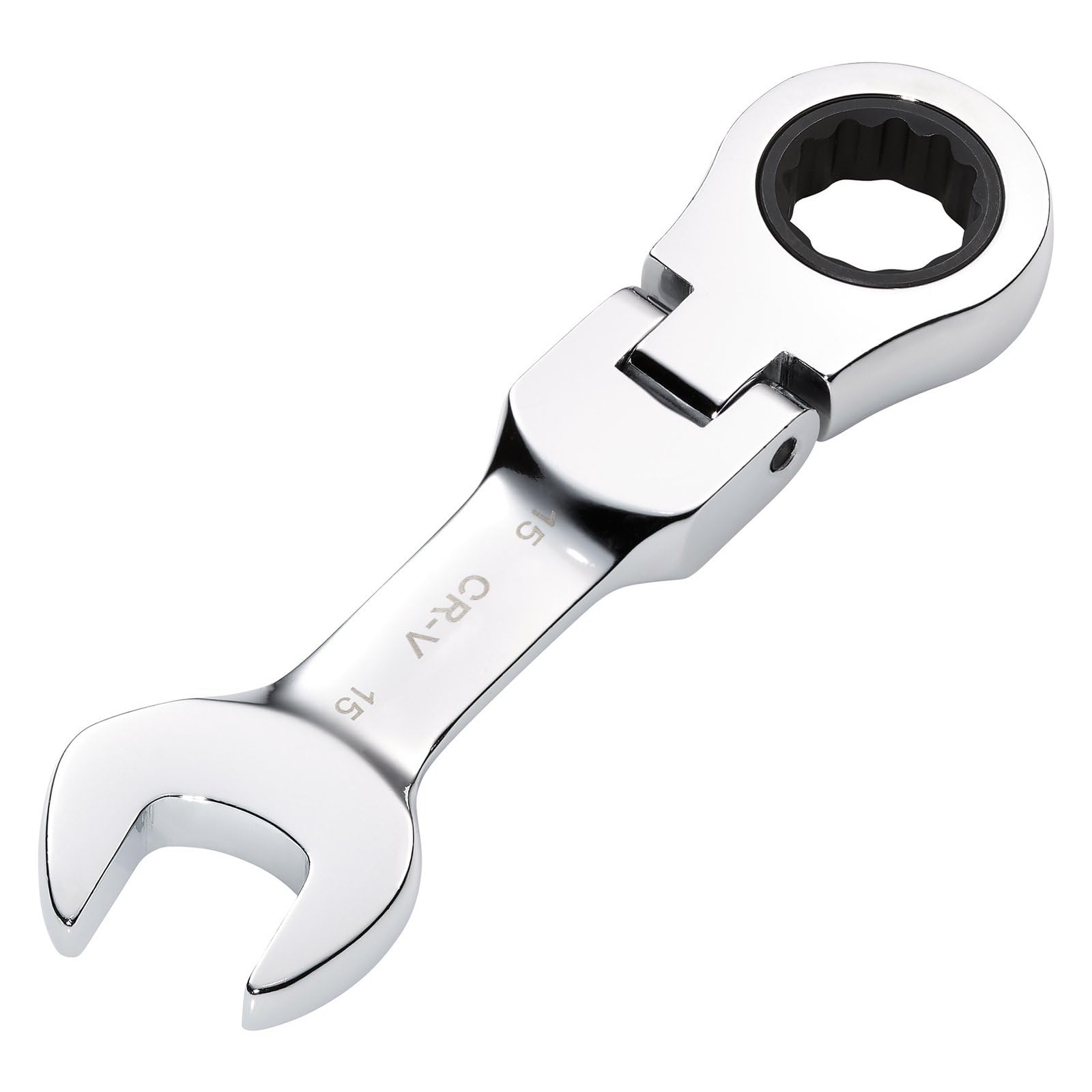 Draper Hi-Torq Stubby Flexible Head Ratchet Combination Spanner 15mm
