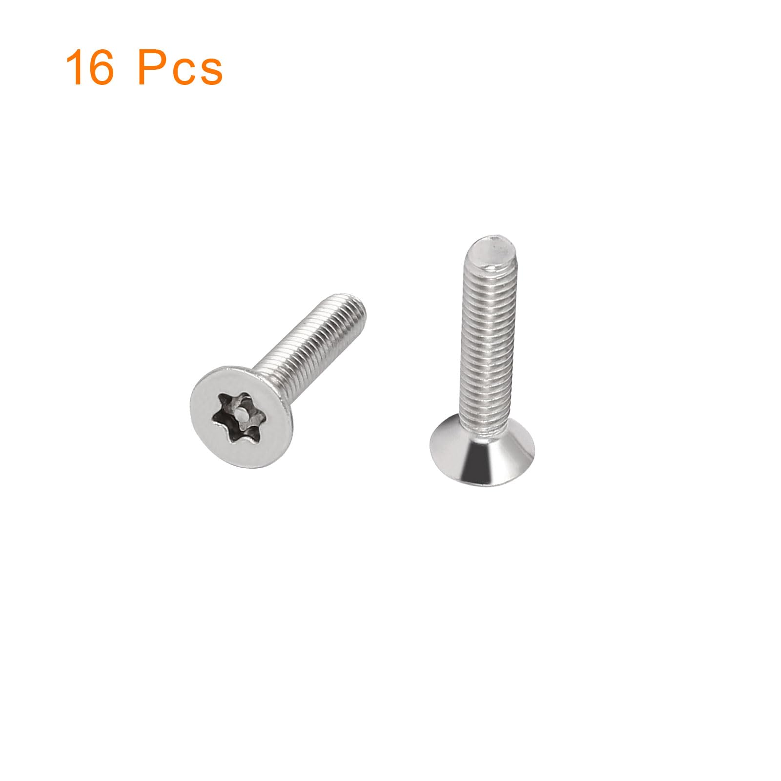 Uxcell 20-Pack M4x20mm Stainless Steel Security Torx Screws - Anti-Theft Flat Head Design