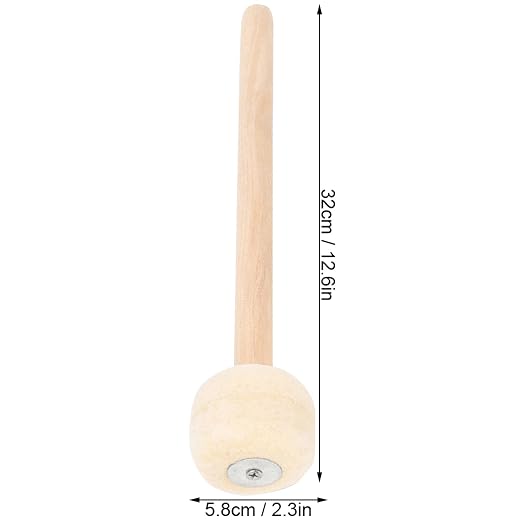 Par de baquetas de madera y fieltro para percusión miniatura 2