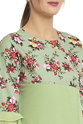 Image of ALC Creation Women's Crepe Printed A-line Kurti