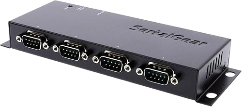 SERIALGEAR USBGear - Adaptador USB a serie de 4 puertos DB-9 RS-232 con chip FTDI