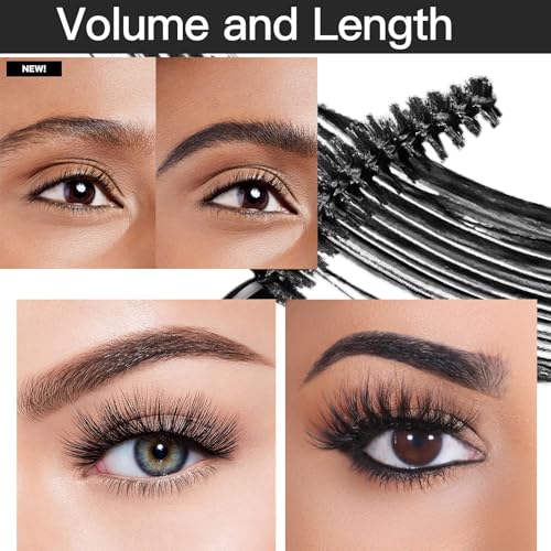 Ninnyi 2PCS 4D Silk Fibre Telescopic Mascara Black for Mature Ladies, Extra Long Thick and Voluminous Lash - Image 7