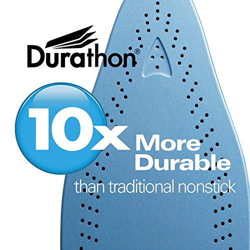 Hamilton Beach Steam Iron & Vertical Steamer for Clothes with Scratch-Resistant Soleplate, Adjustable Steam Settings + 8’ Cord Wrap, 3-Way Auto Shutoff, Anti-Drip, Self-Cleaning, 1500 Watts, Blue by Hamilton Beach - Image 2