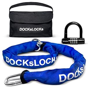DocksLocks Robuste Sicherheitskette mit U-Schloss
