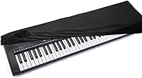 Vista 6 de Cubierta antipolvo para teclado de piano para 61/76/88 teclas, cubierta protectora elástica para piano eléctrico/digital, cierre de bloqueo