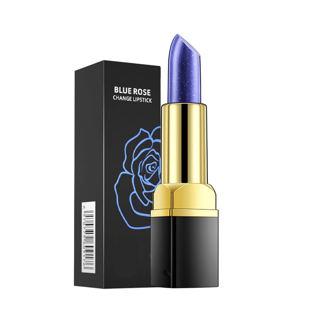LICHENGTAI Magischer Farbwechsel-Lippenstift – Wechselt Bei Körpertemperatur Von Blau Zu Rosa, Feuchtigkeitsspendend & Langanhaltend