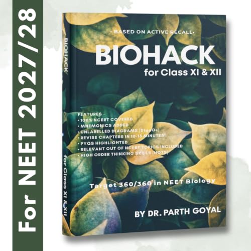 Image of BIOHACK : Best book for NEET Biology - Remember Biology Forever : Class XI & XII Biology (Colored, English)