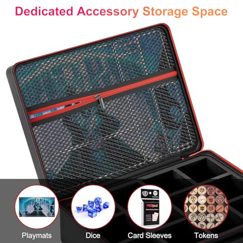 Image of Proijeut Card Deck Box with Portable Case, 12 Pack Clear Commander Deck Box with 12 Dividers, Holds 1200+ Double Sleeved Cards, Fit for MTG, YuGiOh, TCG