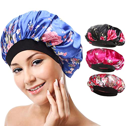 Bonnet-Cheveux-Nuit-4-Pcs-Bonnets-de-Nuit-Peuvent-Empecher-les-Cheveux-de-Tomber-sur-le-Lit-Bonnet-de-Nuit-Satin-Utilise-des-Elastiques-Larges-et-ne-Causera-pas-dinconfort-a-la-Tete-4-Modeles