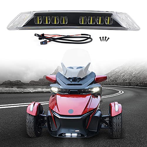 CPOWACE LED Auxiliary Light Kit Compatible with 2020-2025 Can-Am Spyder RT Accessories LED Daytime Running Lamp DRL Assembly Replacement for 219400991 (1PC)