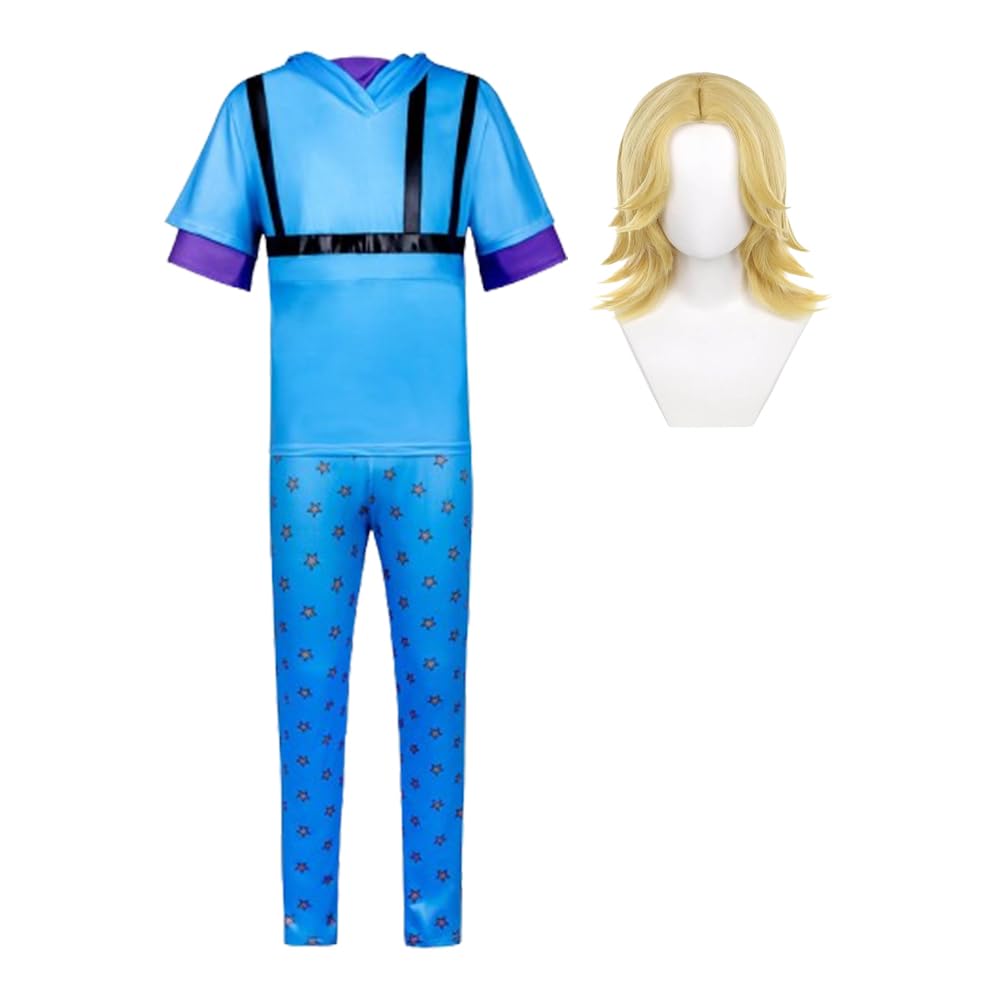 Zhongkaihua Johnny Joestar Cosplay Costume JJBA Uniform Suit Role Play JJBA Anime Characters Outfits Carnival Dress Up Party Halloween