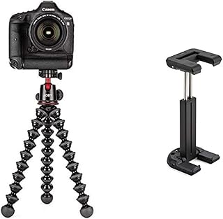 JOBY JB01508-BWW GorillaPod 5K Kit, Flexible Professional Tripod with BallHead for DSLR and CSC/Mirrorless Camera Up to 5 kg Payload & GripTight ONE Mount for Smartphones - Black