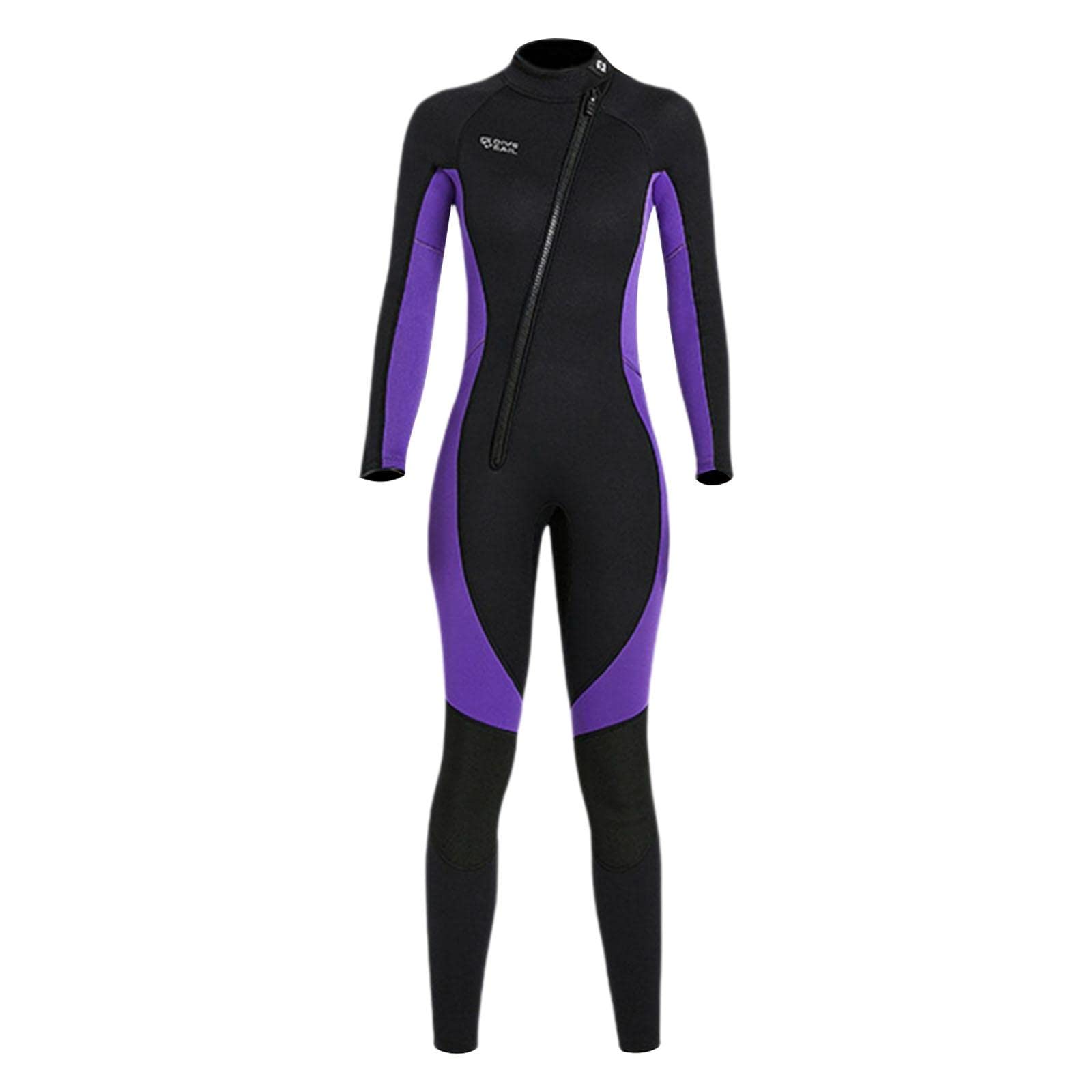 LOOM TREELOOM TREE® Super Stretch Diving Wetsuit 3Mm Neoprene Long Sleeve Front Zip Full Body Women Purple M | Water Sports | Wetsuits & Drysuits | Wetsuits | Men