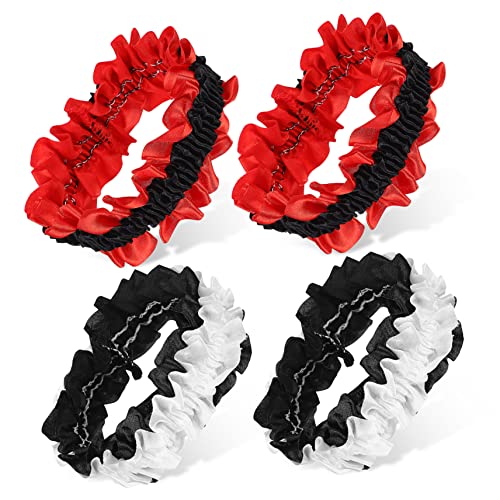 4pairs Elastic Armband Garters for Men Vintage Sleeve Garters Shirt Sleeve Holder Cufflinks