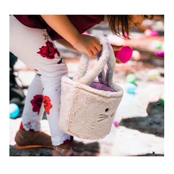 Image of Easter Bunny Plush Basket - Pink