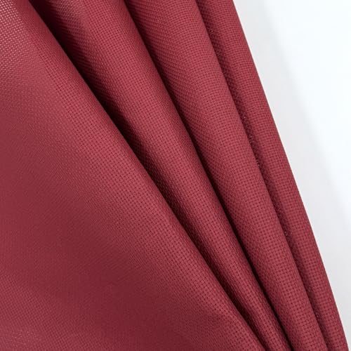 Image of Zhenqing 14CT Aida Cloth - 30x35 Inch Cross Stitch Fabric for Embroidery, Pre-Cut Needlework Material, Acid-Free, Durable Weave(Wine red)